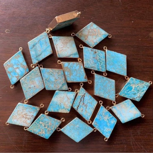 Sky Blue Imperial Jasper Bracelet wrap around - Picture 9 of 9